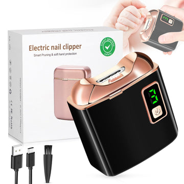 Electric Nail Clipper With Led Light, Usb Rechargeable Nail Trimmer, 3-Speed Fingernail Manicure For Baby, Kids, Seniors, And Ad
