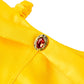 Funna Princess Costume Layered Dress Off Shoulder For Girls Dress Up With Accessories Yellow, 7 Years