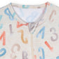 Gerber Baby Girls Buttery-Soft Snug Fit Footed Pajamas With Viscose Made Eucalyptus And Toddler Sleepers, Alphabet Soup, 6-9 Mon