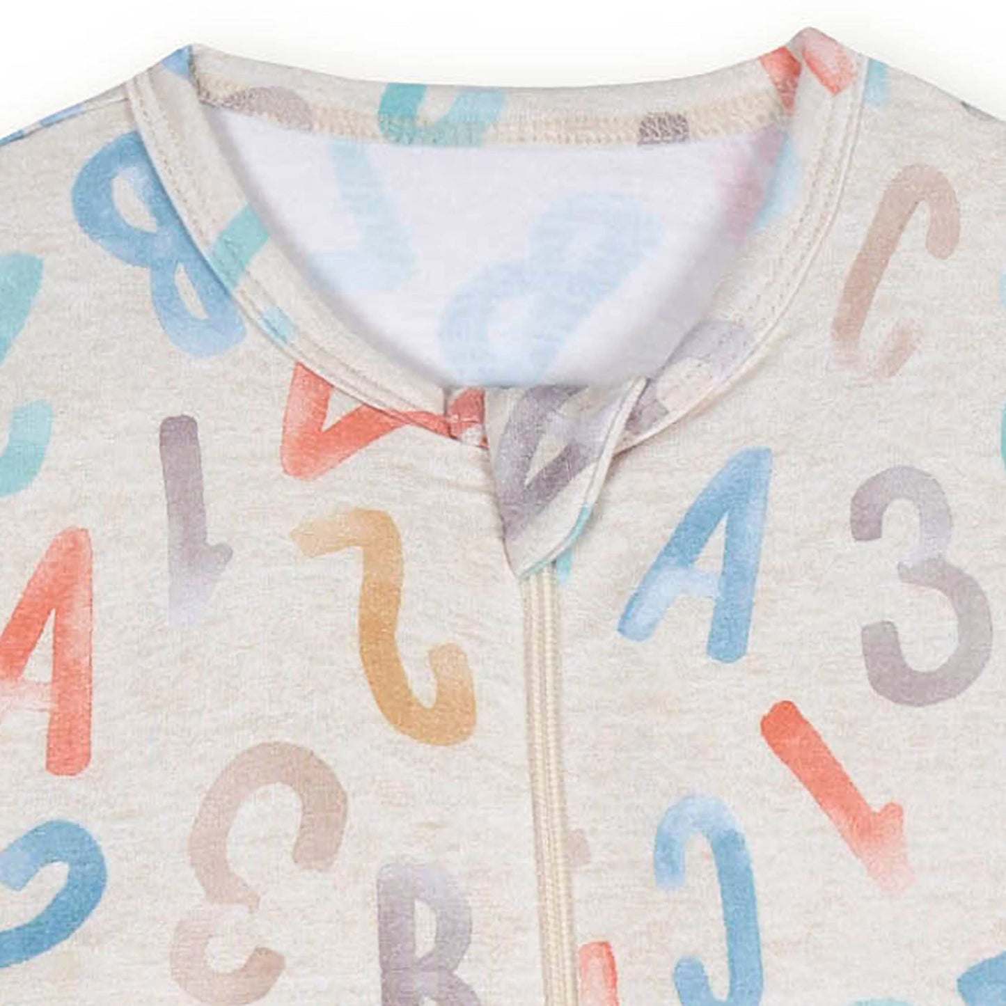Gerber Baby Girls Buttery-Soft Snug Fit Footed Pajamas With Viscose Made Eucalyptus And Toddler Sleepers, Alphabet Soup, 6-9 Mon