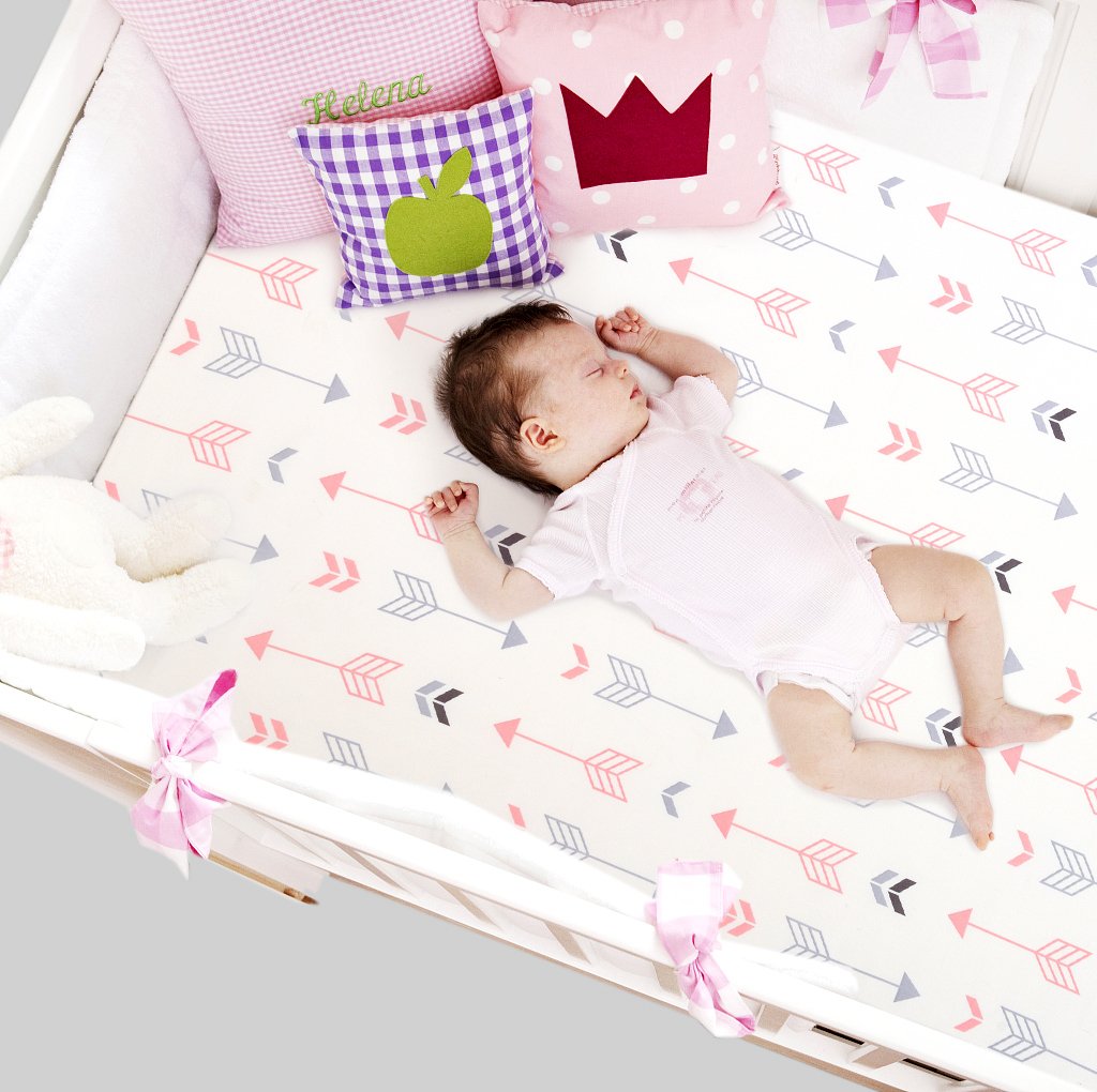 Stretchy Fitted Crib Sheets Set Brolex 2 Pack Portable Crib Mattress Topper For Baby Girls Boys,Ultra Soft Jersey,Full Standard,