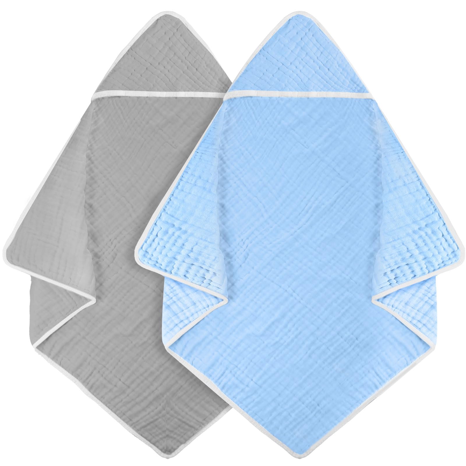 Chumia 2 Pcs Muslin Hooded Baby Towels For Newborn Girls Boys 32'X 32' – Cutebab WBCBBB0CJV57J5J