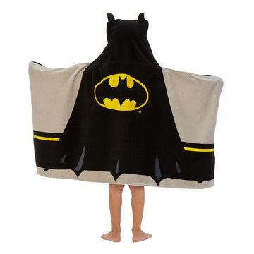 Batman Kids Bath/Pool/Beach Super Soft Cotton Terry Hooded Towel Wrap, 24' X 50', By Franco