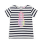 Cherry Crumble California Girls Solid Regular TShirt (CTWSTOP1149_White Navy 1824 Months)