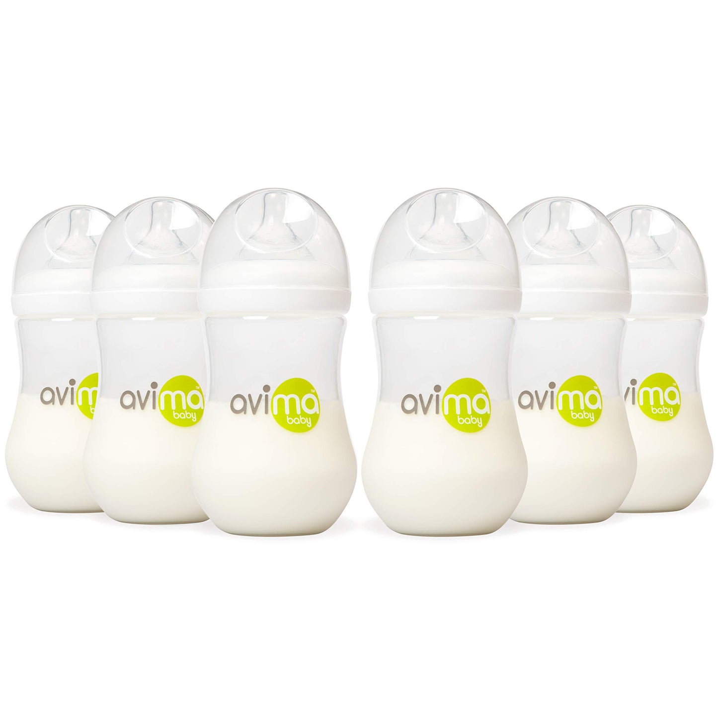 Avima Baby 9 Oz Anti Colic Baby Bottles For Breastfed Babies - Medium Flow Nipples, Wide Neck Bottles, Bpa Free - 3-6 Months, St