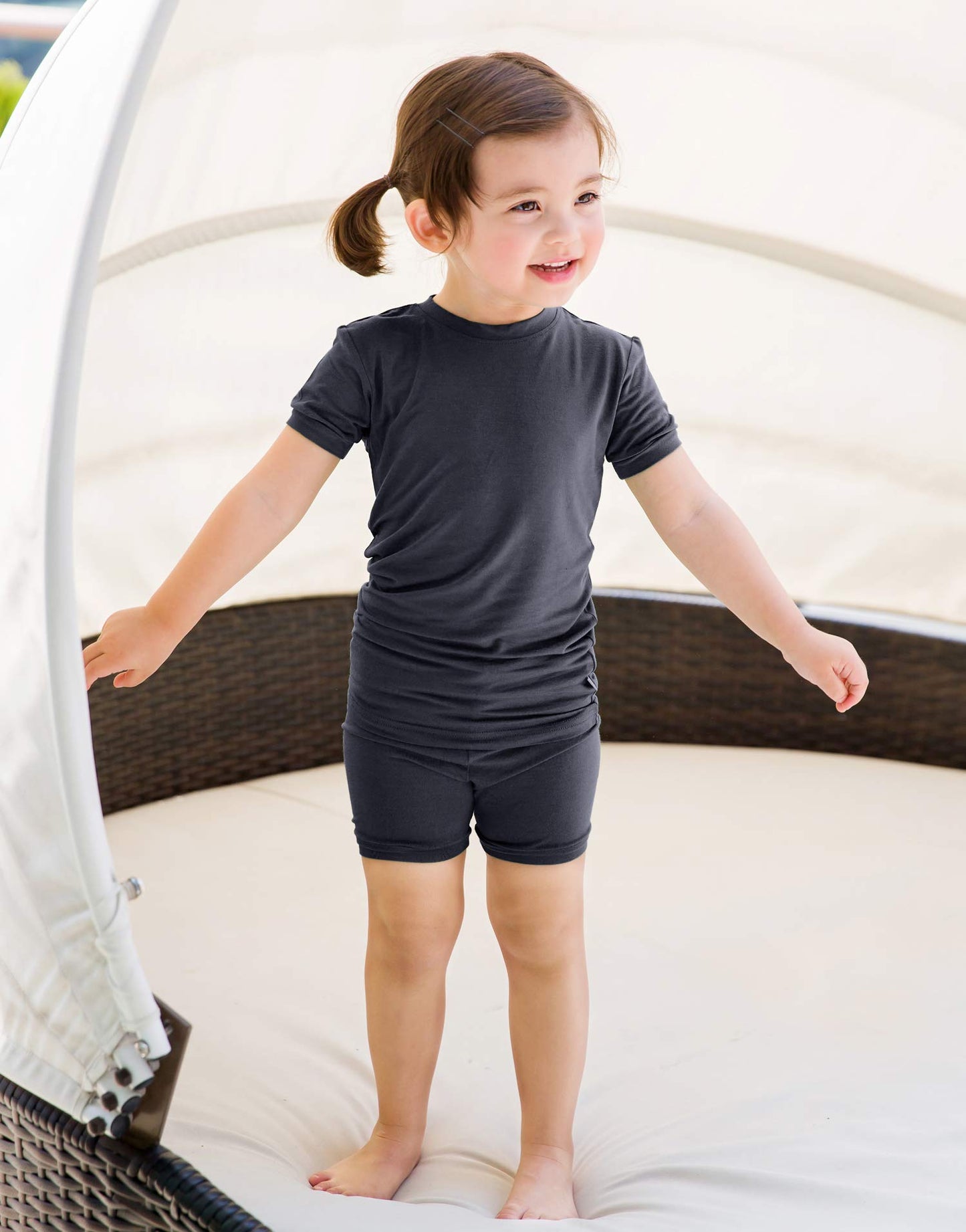 Vaenait Baby Infant Kids Toddler Short Sleeve Sleepwear Pajamas 2Pcs Set Colorful Charcoal S