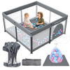 Taleco Gear Foldable Baby Play Pen with Mat, 50x50 Playpen for Babies and Toddlers, Playpen for Baby with Gate, Breathable,F