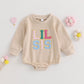 Halloween Newborn Baby Girl Outfit Toddler Pumpkin Sweatshirt Romper Long Sleeve Onesie Infant Fall Clothes (Apricot Tea, 6-12 M