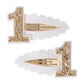 Baby Girls' 1St Birthday Hair Clips - Glitter Number 1 Hair Accessories For Party Decorations And Photo Props