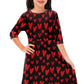 Kid Valentine'S Day Girls Funny Sweet Love Printed Cute Hearts A-Line Swing Dress 9-10 Years