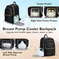 Mommore Breast Pump Bag With Cooler Pocket For Milk Storage, Fits Spectra S1, S2 / Medela, Stylish Diaper Bag Backpack With Padd