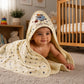 TINYTYKE CuddleWrap Hooded Baby Blanket for Newborn Baby | Cream