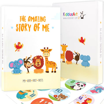 Kiddosart Baby Memory Book. Keepsake Journal, Scrapbook, Photo Album. Record Your Girl Or Boy Memories And Milestones Of The Fir