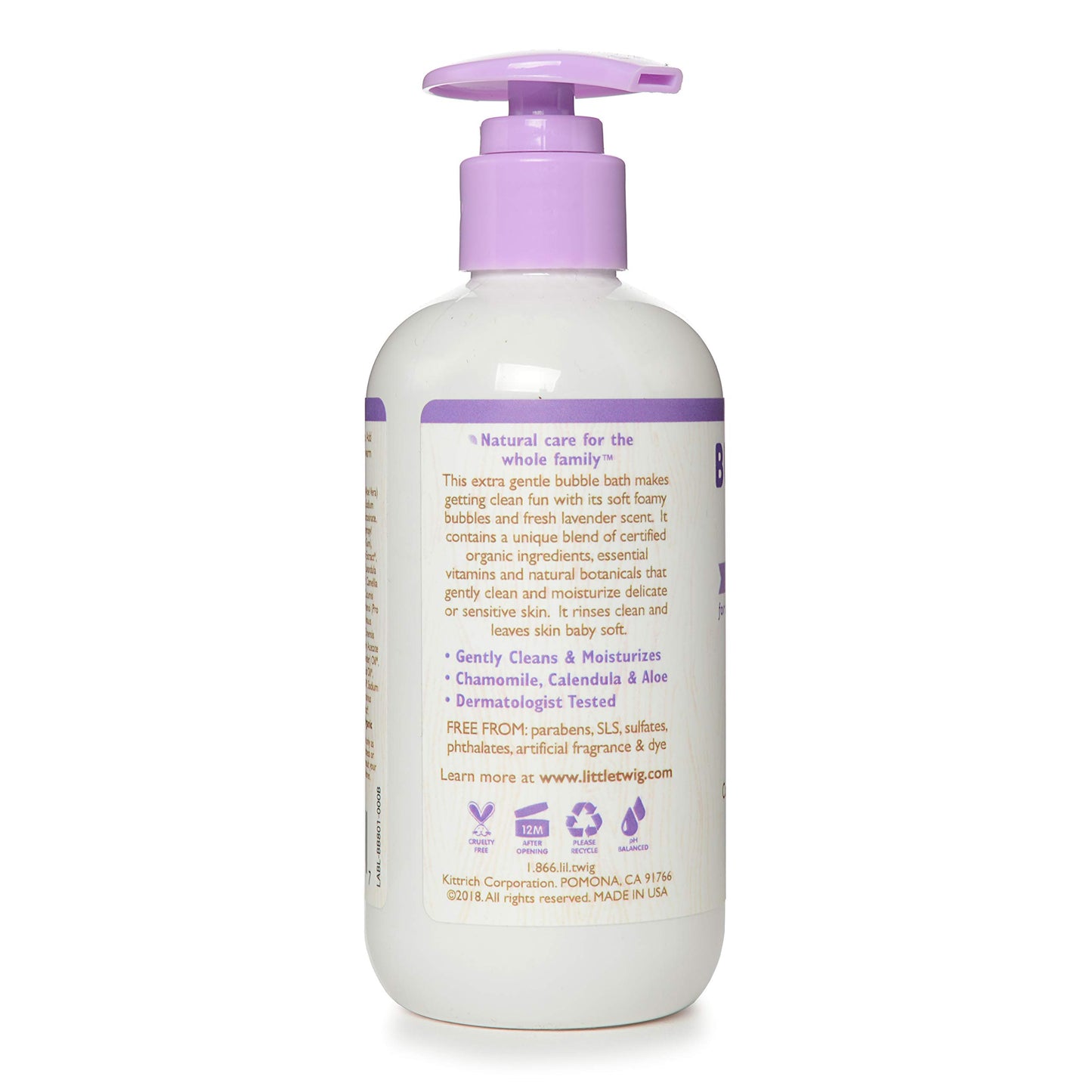 Little Twig Bubble Bath, Baby Bath Essential With Natural Plant Derived Formula, Vegan, Gluten-Free, Paraben-Free, Calming Laven