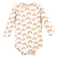 Hudson Baby Unisex Baby Cotton Long-Sleeve Bodysuits, Sunshine Rainbows 3-Pack, 9-12 Months