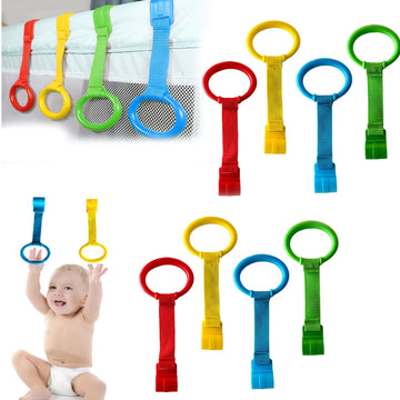 Lyzoten Baby Playpen Pull Up Rings - Assist Standing & Grip Training Tool with Secure Buckle Design for Infants & Toddlers - Eas
