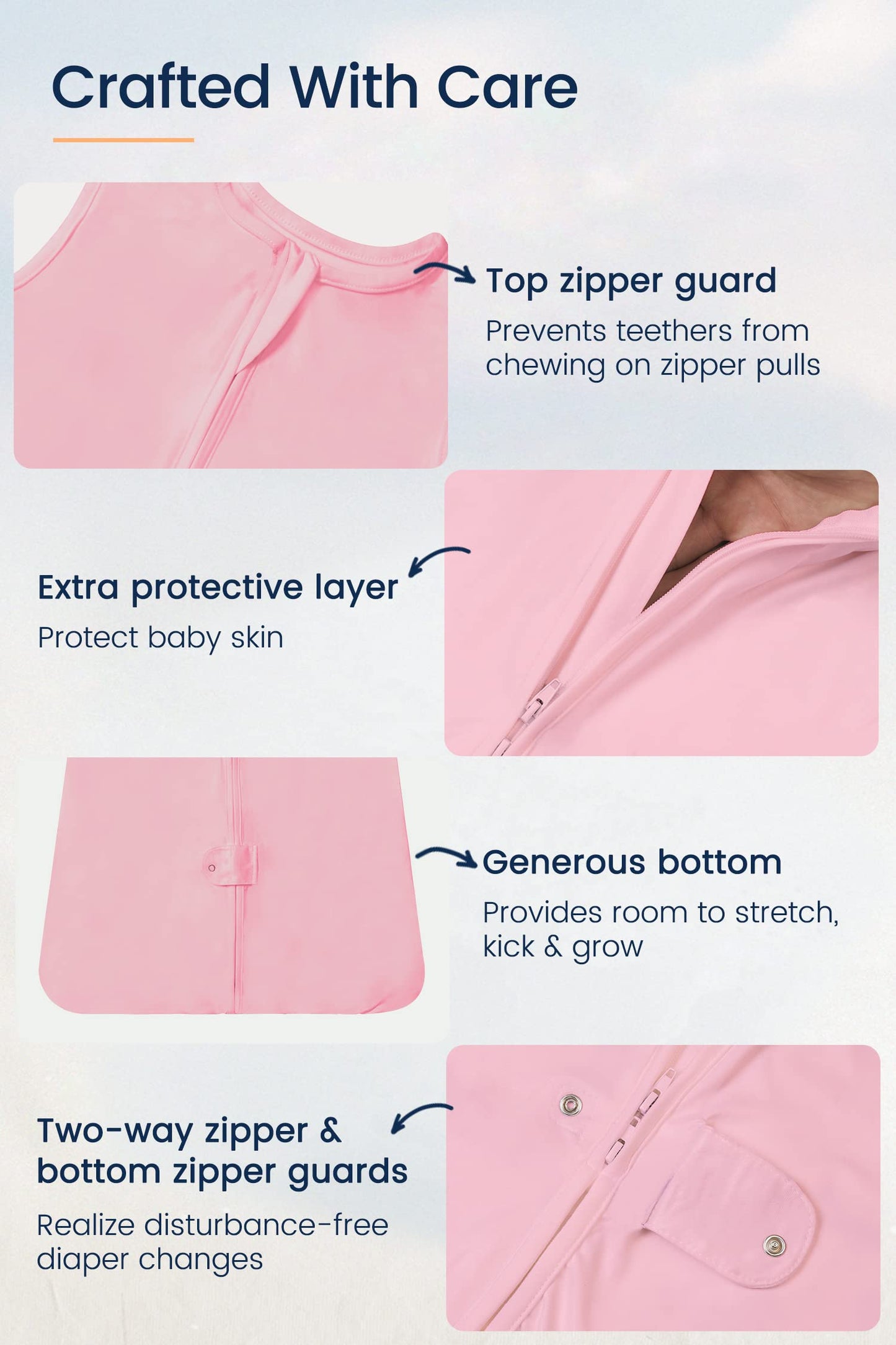 TotAha Baby Girl Sleep Sack 12-18-24 Months 3 Pack,Buttery Soft Wearable Blanket Baby Sleeping Bag with 2-way Safe Zipper