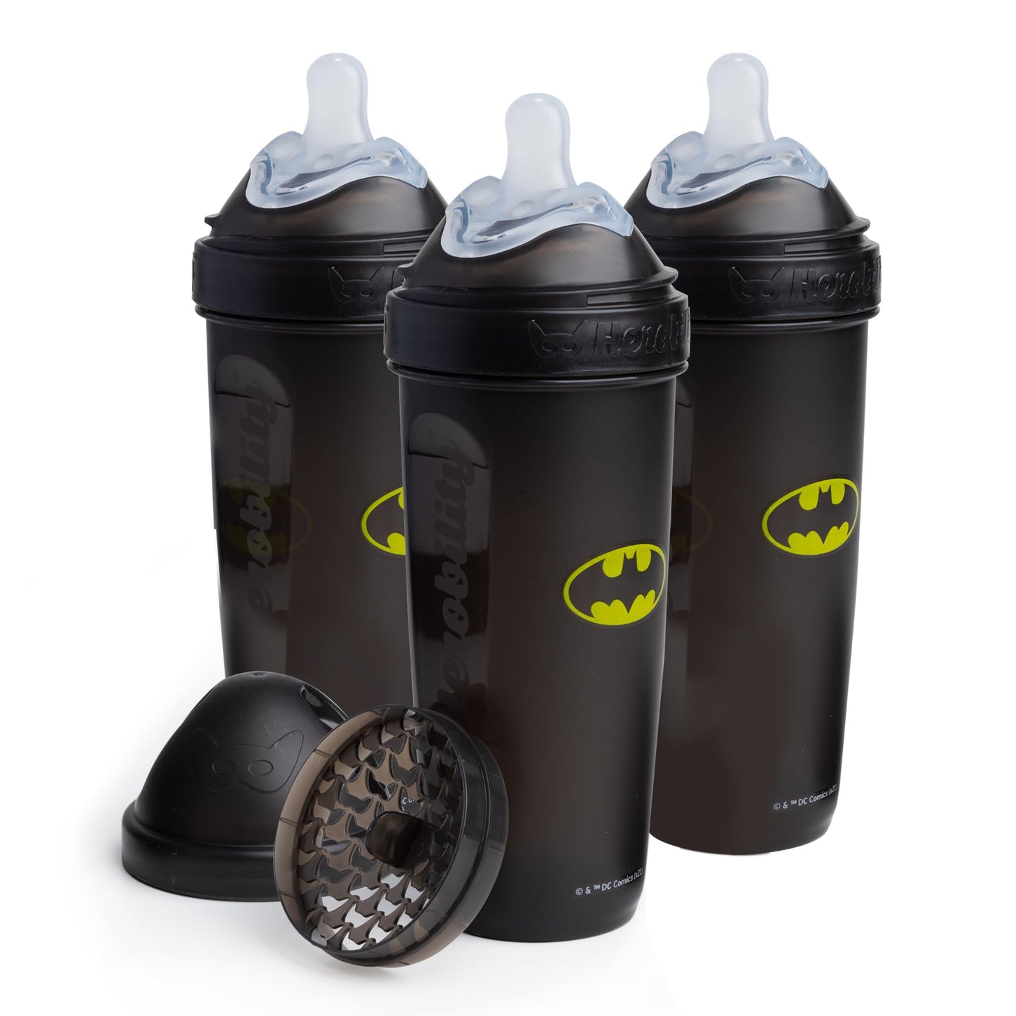 Batman Dc Comics - Herobility Double Anti-Colic Baby Bottles - 12 Fl Oz/340Ml - 3-Pack