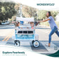WONDERFOLD Volkswagen Stroller Wagon (4 Seater) - Collapsible Wagon Stroller with VW Bumper, Functioning Headlights, and All-Ter
