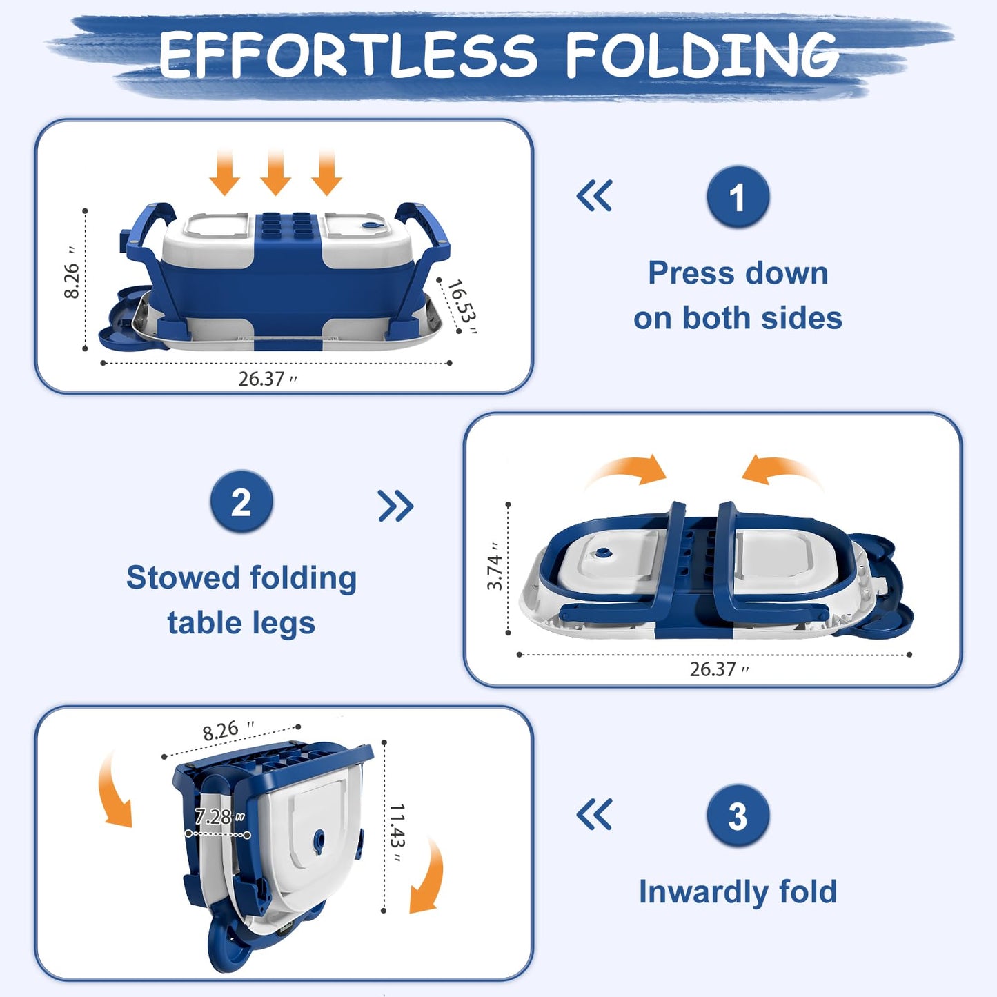 Morefeel Collapsible Baby Bathtub For Newborn With Thermometer & 1 Soft Floating Cushion & 1 Bath Net,Portable Travel Bathtub Wi