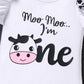 Baby Girls Cow 1St Birthday Outfit Farm Animals Fancy Dress Up Costume Flutter Sleeves Romper Tutu Skirt Headband Bowknot Tutu D