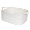 MEGASKET White Cute Cotton Rope Baskets for Organizing, Woven Baskets for Gifts Empty, Baby Nursery Closet Storage Organizer Bin