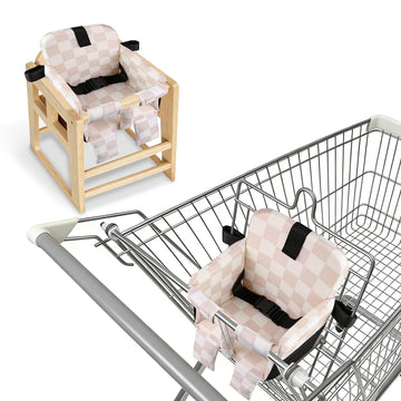 Portable Baby Shopping Cart Seat, High Chair Cover for Outdoor, One-Hand Installation Cart Seat Cover, Comfortable and Supportiv
