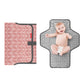 Babebay Waterproof Portable Diaper Changing Pad, Foldable Travel Changing Mat For Baby Girl Boy, Lightweight Travel Changing Sta