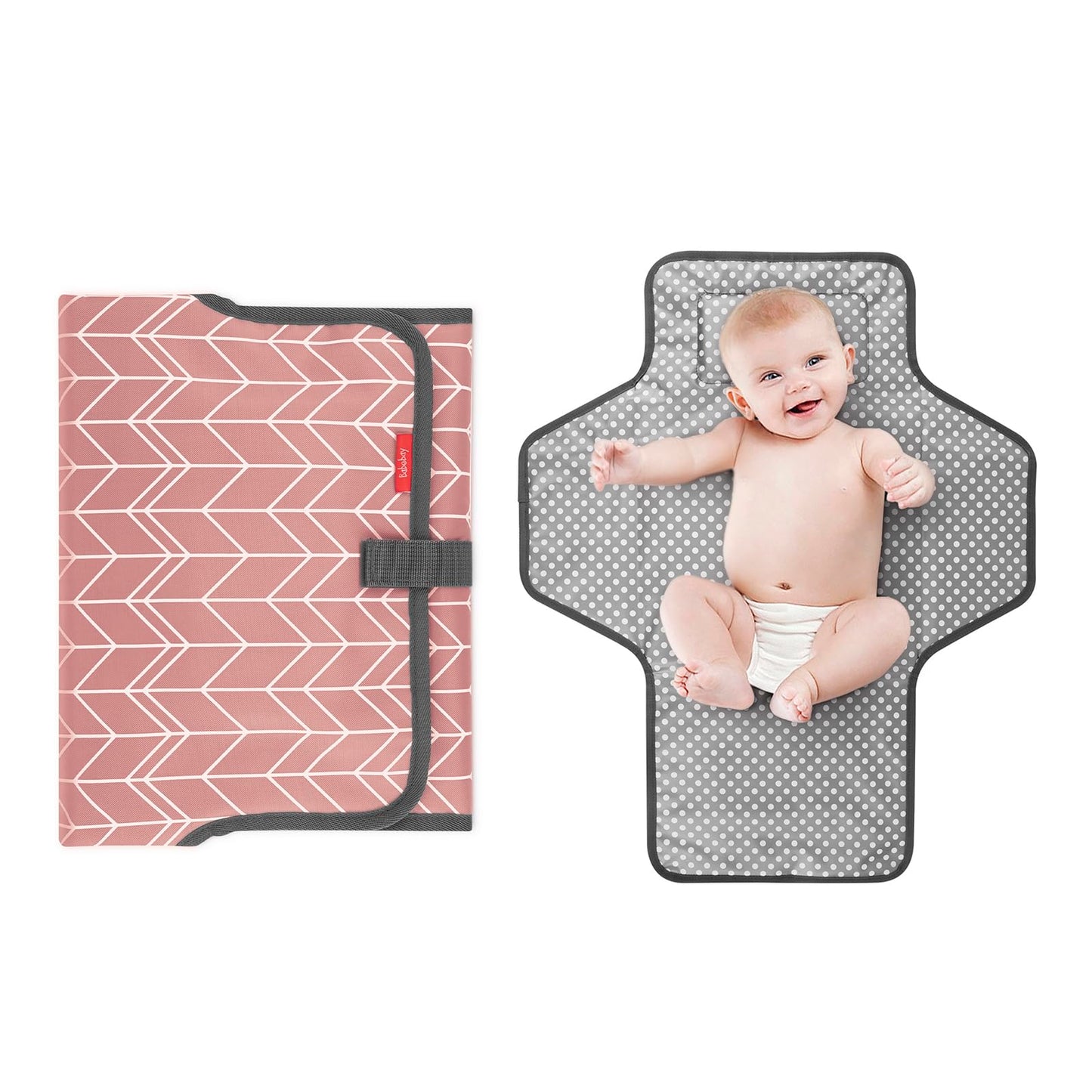 Babebay Waterproof Portable Diaper Changing Pad, Foldable Travel Changing Mat For Baby Girl Boy, Lightweight Travel Changing Sta