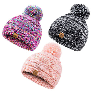 Redess Baby Kids Winter Warm Hats, Infant Toddler Children Pom Pom Beanie Knit Cap Girls Boys