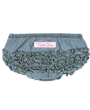 Rufflebutts Baby/Toddler Girls Light Wash Denim 18-24M