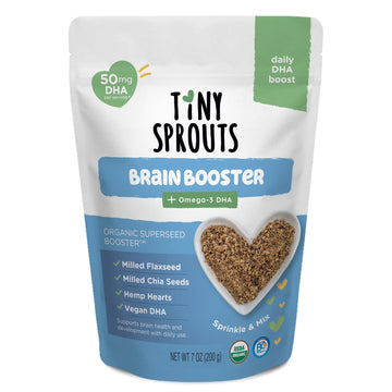 Superseed Organic Milled Chia, Flaxseed And Hemp Heart Brain Booster With Vegan Omega-3 Dha S Prebiotic Fiber Protein Gluten Fre