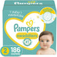 Pampers Baby Diapers, Swaddlers, One Month Supply, Multi, Size 2, 186 Count