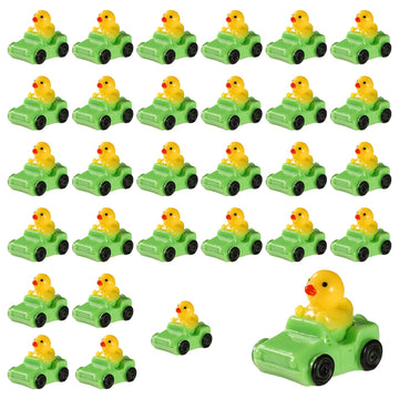 30pcs Ducks in a Car, Resin Car Duck Set Funny Mini Car Ducks Unique Rubber Ducks Small Animal Tiny Ducks Car Dashboard Decor Mi