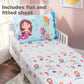 Everyday Kids 4 Piece Toddler Bedding Set -Undersea Mermaids Adventure- Includes Comforter, Flat Sheet, Fitted Sheet And Reversi