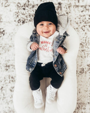 Sasaerucure My 1St Valentine  'S Day Outfits Infant Toddler Boy Long Sleeve Shirts Letter Sweatshirt Heart Pants 2Pcs Clothes Se