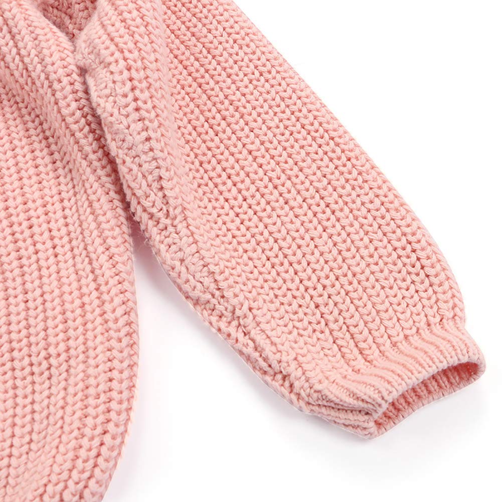 Afunbaby Baby Girl Boy Knit Sweater Blouse Pullover Sweatshirt Warm Crewneck Long Sleeve Tops For Infant Toddler (3-4T,A-Pink)