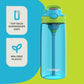 Contigo Kids 20Oz 2-Pack Aubrey Water Bottles With Cleanable Silicone Straw, Spill-Proof Lid, Dishwasher Safe, Blue Raspberry/Co
