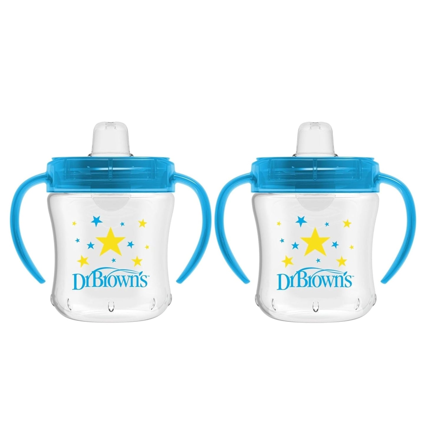 Dr. Browns Transition Sippy Cup with Soft Spout - Blue - 6oz - 6m+ (Pack of 2)