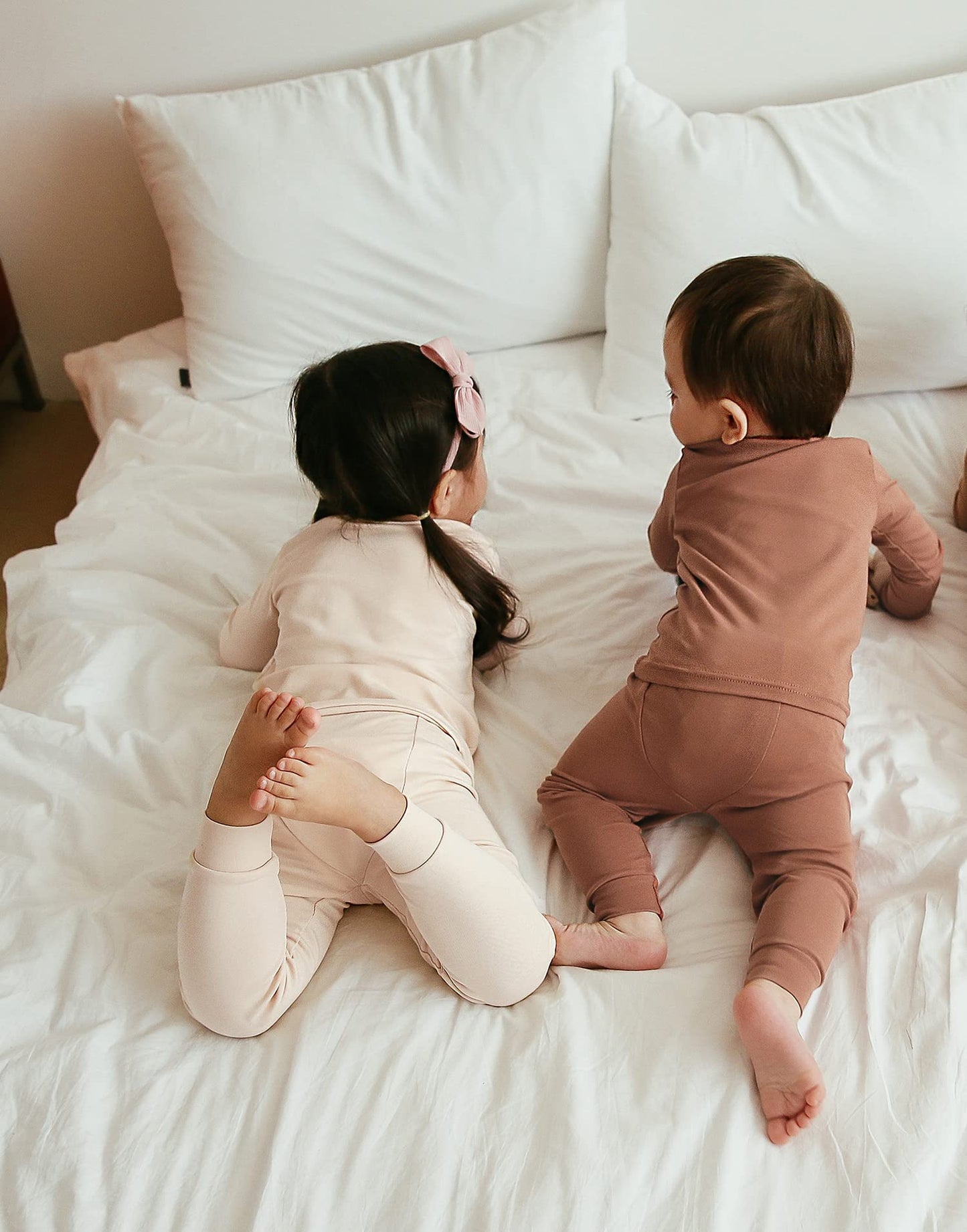 Vaenait Baby Kids Toddler Cotton Sleepwear Pajama Pjs 2Pcs Set Basic Ivory L