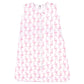 Hudson Baby Unisex Baby Cotton Sleeveless Wearable Sleeping Bag, Sack, Blanket, Flamingo, 12-18 Months