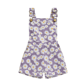 Ayalinggo Toddler Baby Girl Sunflower Print Overalls Shorts With Pocket Suspender Trousers Cute Summer Clothing Outfit (Daisy-Pu