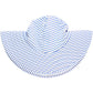 Rufflebutts Baby/Toddler Girls Periwinkle Blue Striped Seersucker Swim Hat - 0-12M