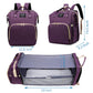 Salifa Diaper Bag Backpack, Nappy Baby Bags With Portable Changing Pad, 900D Waterproof Multi-Function Travel Portable Mommy Bag