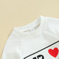 My First Valentines Day Baby Boy Outfits Newborn Valentine Romper Love Heart Playsuit Jumpsuit Toddler Clothes (Love Heart White