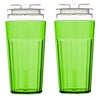 Reflo Smart Cup (Green 2-Pack) Open Training Cup, Toddler Cup, No Suction 6Oz, 360 Control-Flow, Usa Made Premium High-Impact Pl