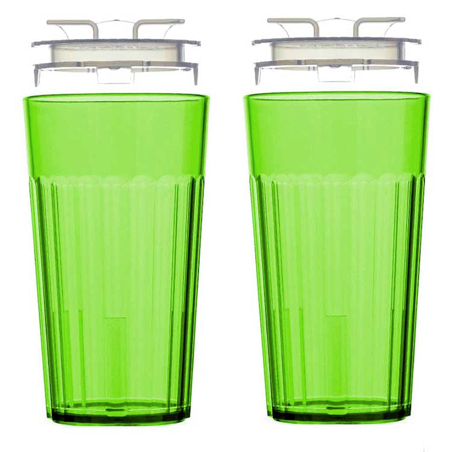 Reflo Smart Cup (Green 2-Pack) Open Training Cup, Toddler Cup, No Suction 6Oz, 360 Control-Flow, Usa Made Premium High-Impact Pl