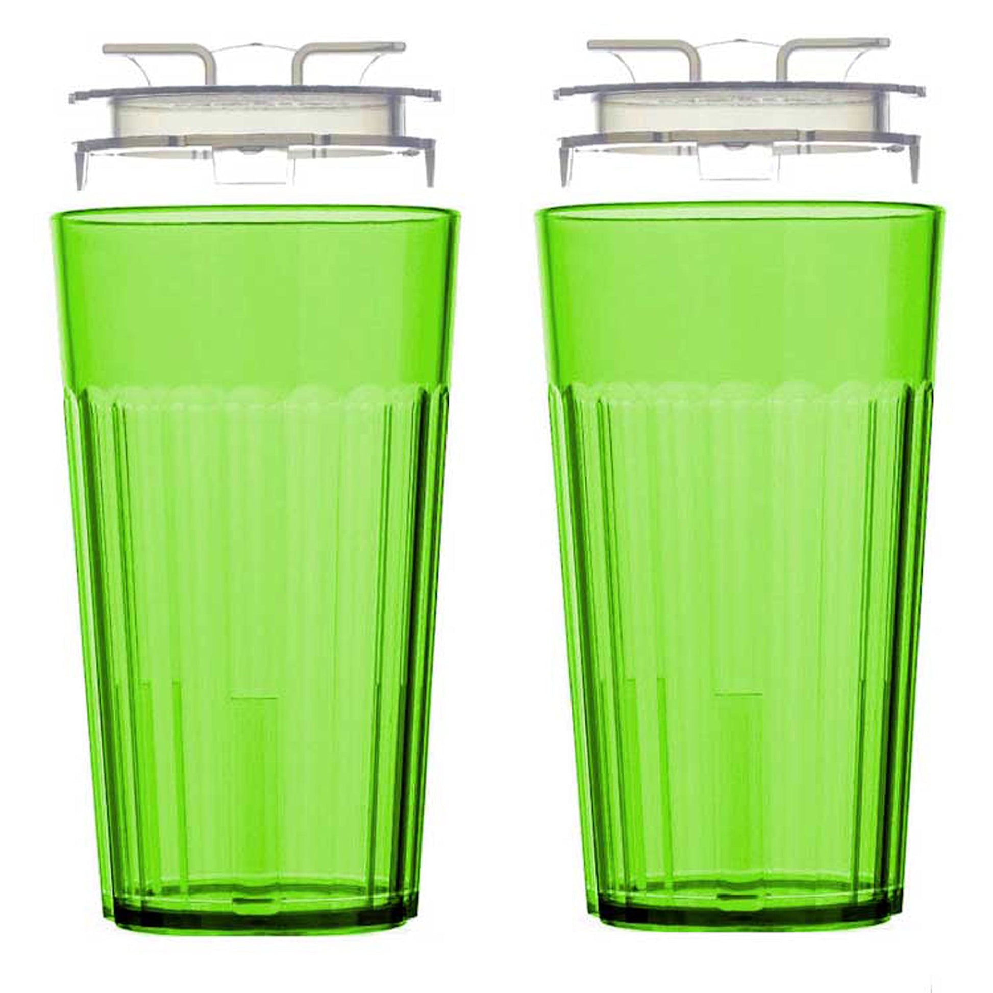 Reflo Smart Cup (Green 2-Pack) Open Training Cup, Toddler Cup, No Suction 6Oz, 360 Control-Flow, Usa Made Premium High-Impact Pl