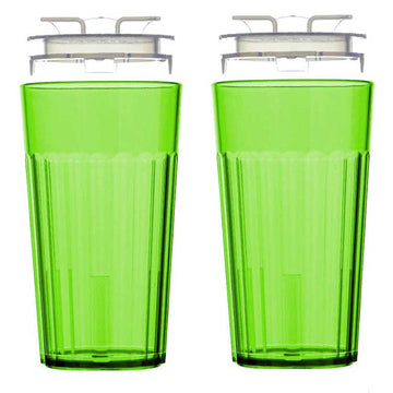Reflo Smart Cup (Green 2-Pack) Open Training Cup, Toddler Cup, No Suction 6Oz, 360 Control-Flow, Usa Made Premium High-Impact Pl