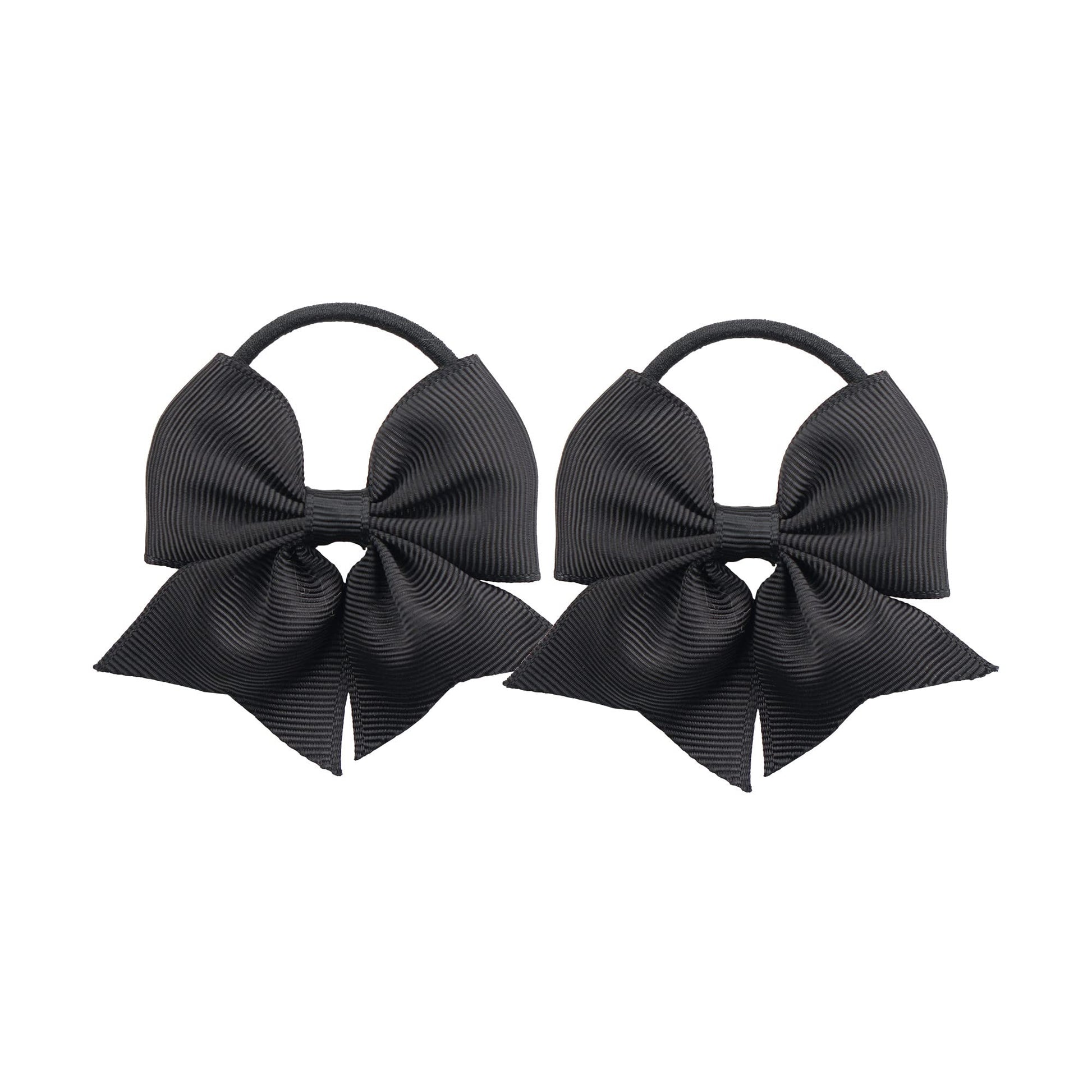 Lddcx Hair Tie, Baby Girls' Hair Ties With Bows For Toddler Ponytail Holders, Small Hair Ties, Fabric, Black, 1 Count